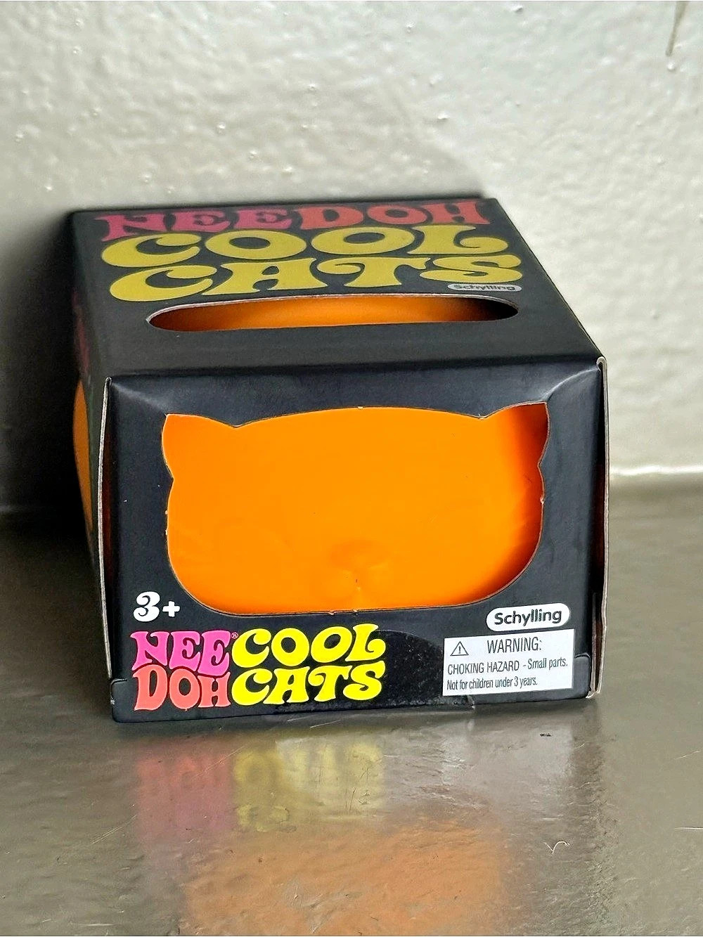 Schylling NeeDoh Cool Cats Orange Cat Toy NWT